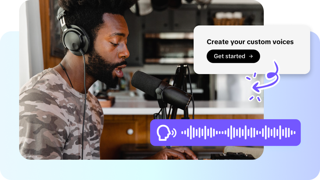 Instantly create a realistic custom AI voice